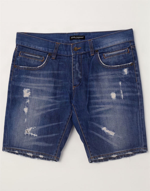 Dolce & Gabbana Short en jean vieilli pour homme IT 50 Large W36 en coton bleu