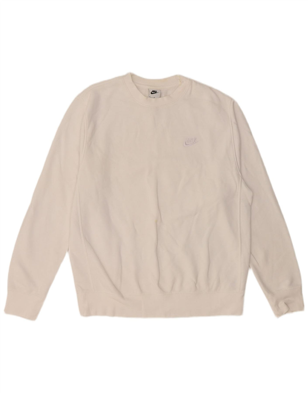 NIKE Sweat-shirt pour homme en coton blanc moyen