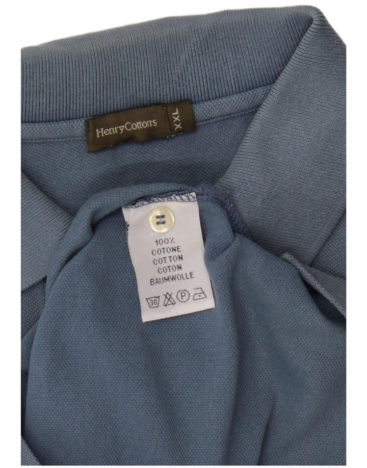 Henry Cottons Polo Homme 2XL Bleu Coton