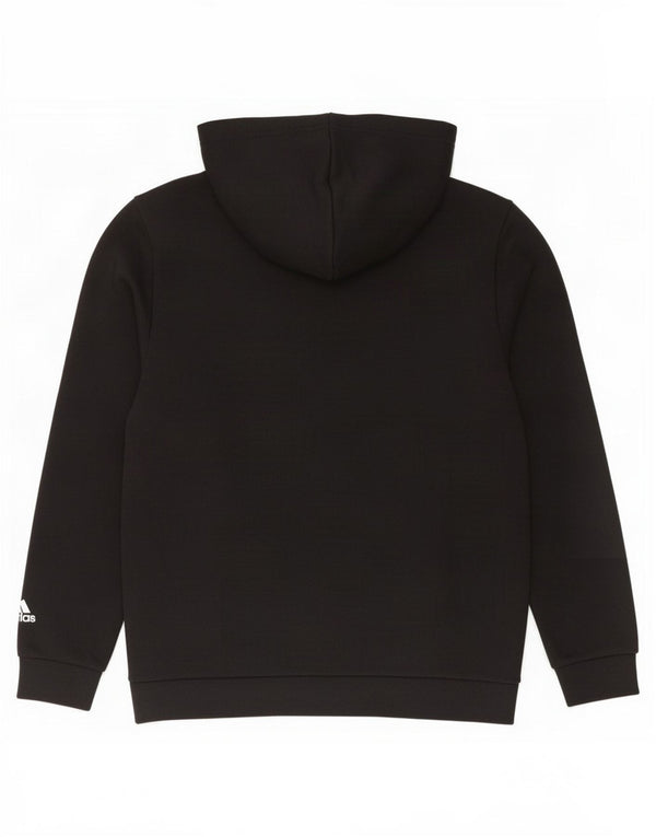 Adidas Pull à capuche surdimensionné graphique pour femme UK 8/10 Petit coton noir