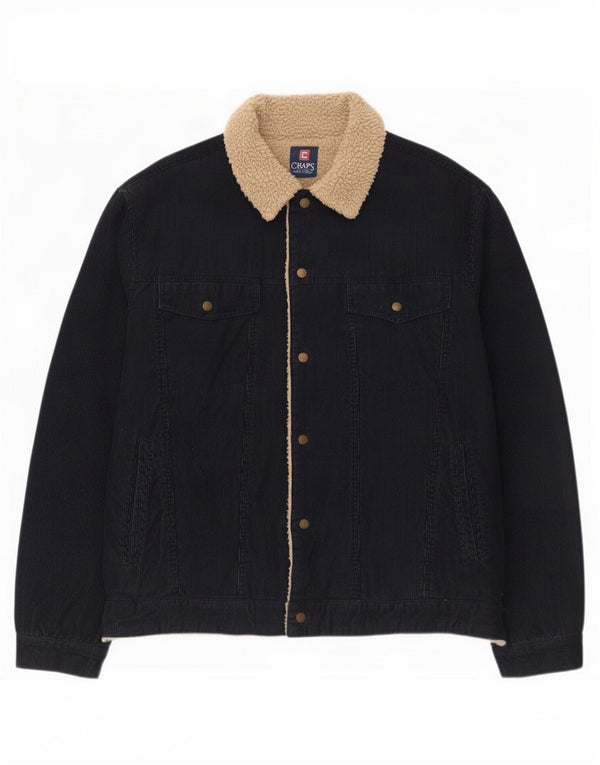 Chaps Veste en velours côtelé Sherpa pour homme UK 42 XL Bleu marine en coton