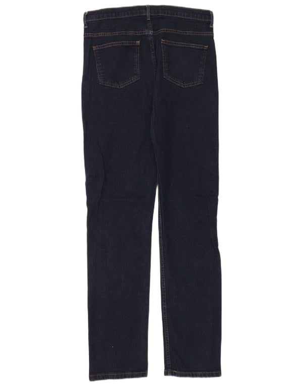 Marks & Spencer Jean droit pour femme UK 14 Large W32 L32 Bleu marine Coton