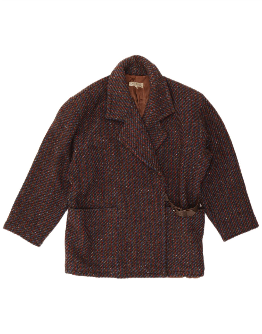 Manteau Femme Vintage IT 44 Moyen Multicolore Moucheté