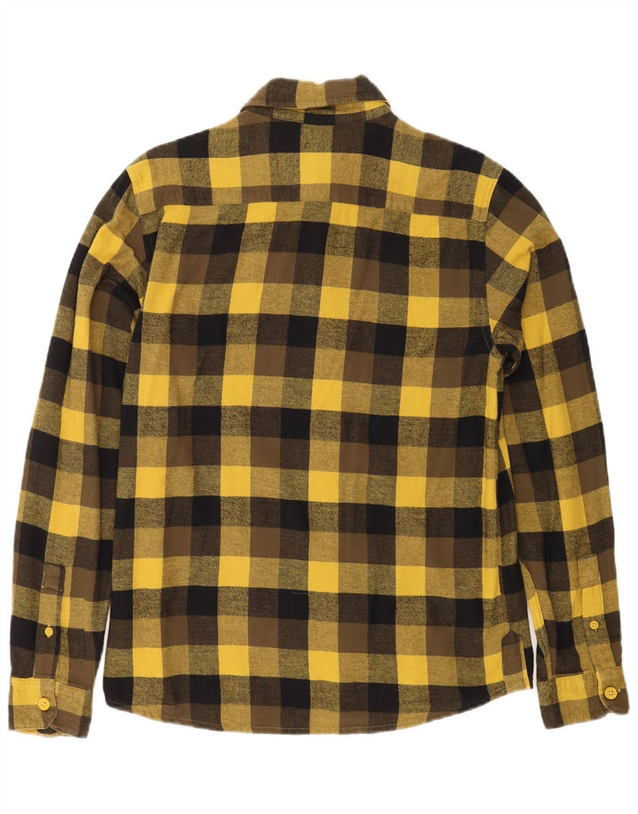 Dickies Chemise en flanelle pour homme en coton à petits carreaux jaunes