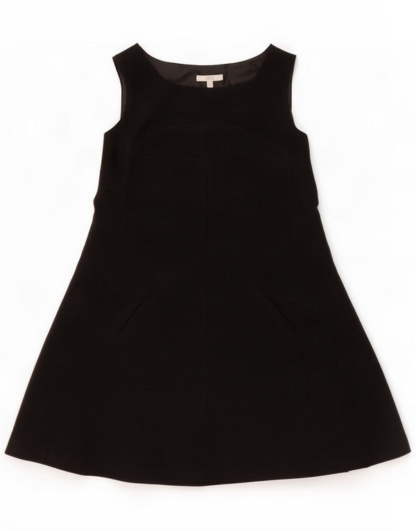Marks & Spencer Robe trapèze sans manches pour femme UK 12 Polyester noir moyen