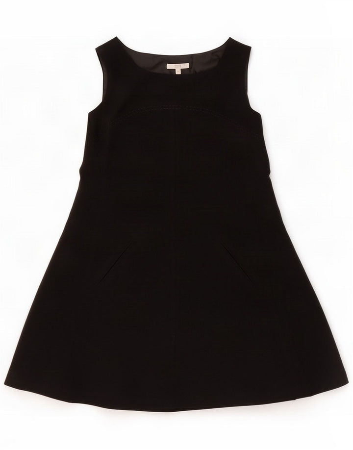 Marks & Spencer Robe trapèze sans manches pour femme UK 12 Polyester noir moyen