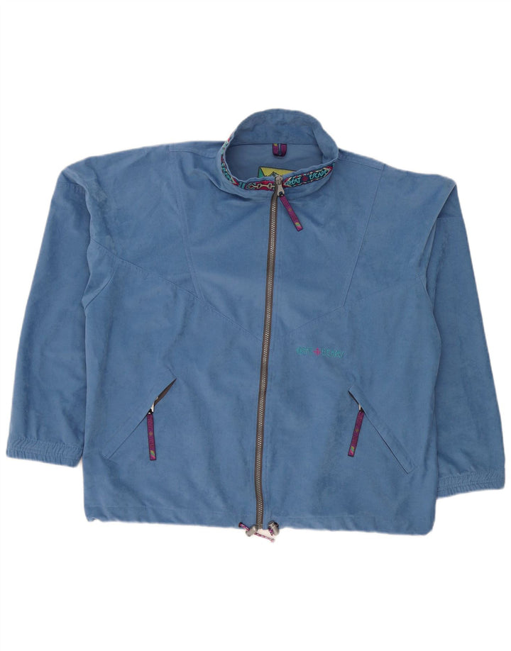 Great Escapes Veste de survêtement en velours graphique pour homme XL Bleu Polyester