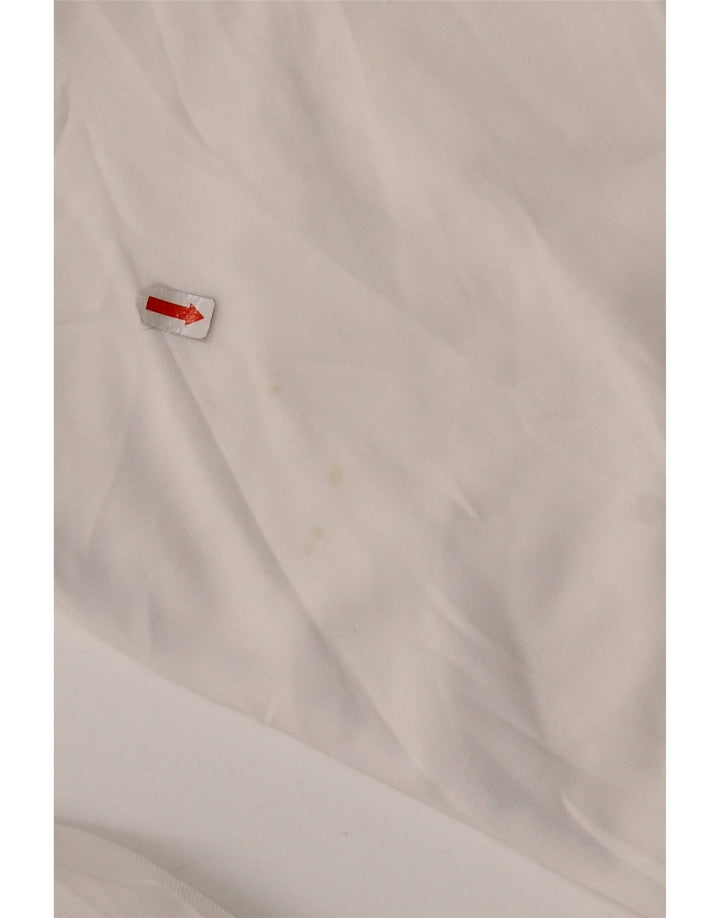 ASICS Veste de survêtement graphique pour homme en polyester color block blanc moyen