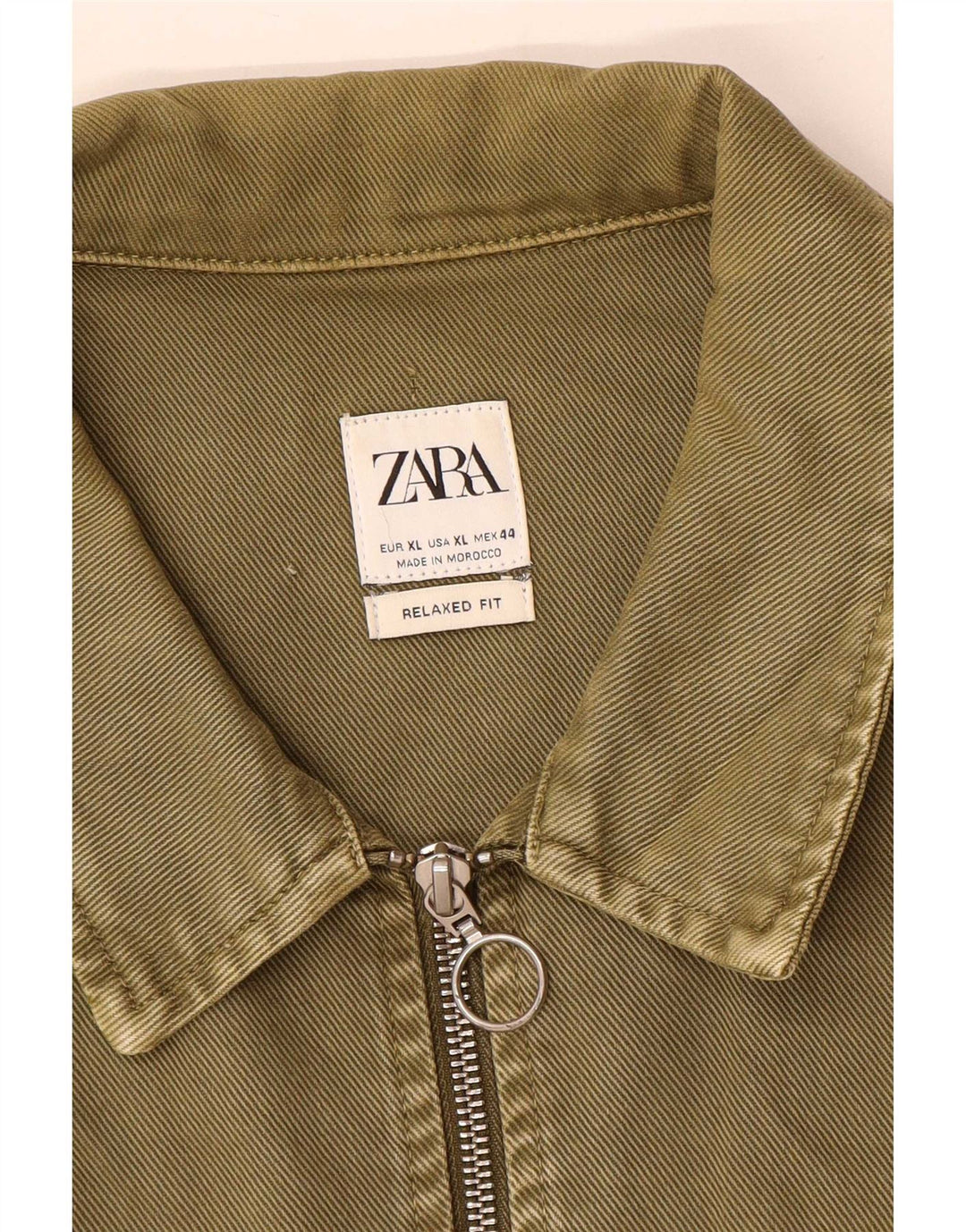Zara Veste utilitaire coupe décontractée pour homme UK 42 XL Kaki