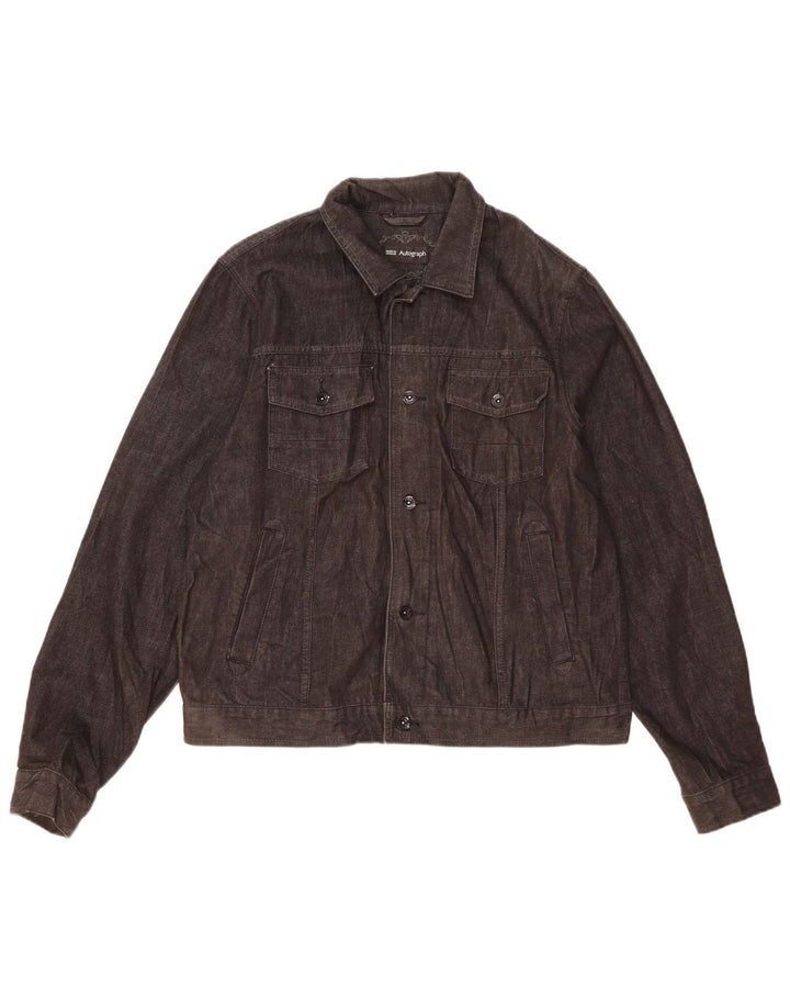 Marks & Spencer Veste en jean autographe pour homme UK 38 Noir moyen