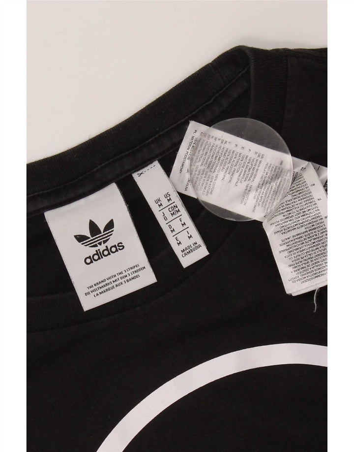 Adidas T-shirt graphique pour homme en coton noir moyen