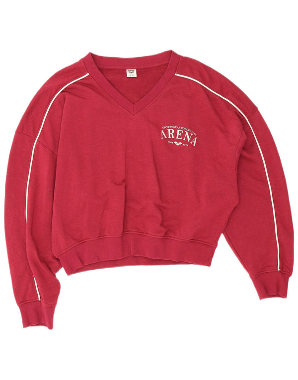Arena Sweat-shirt court graphique pour femme UK 18 XL Bordeaux