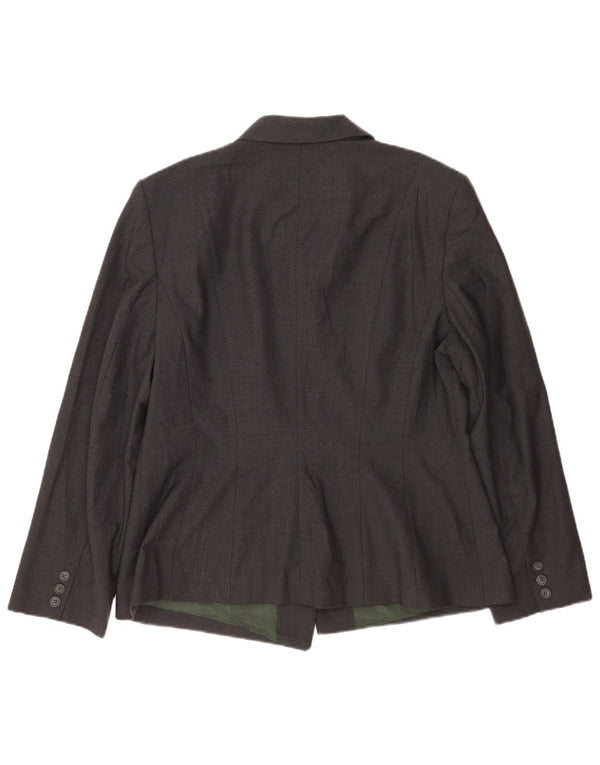 Laura Ashley Veste Blazer 5 Boutons pour Femme UK 18 XL Laine Grise