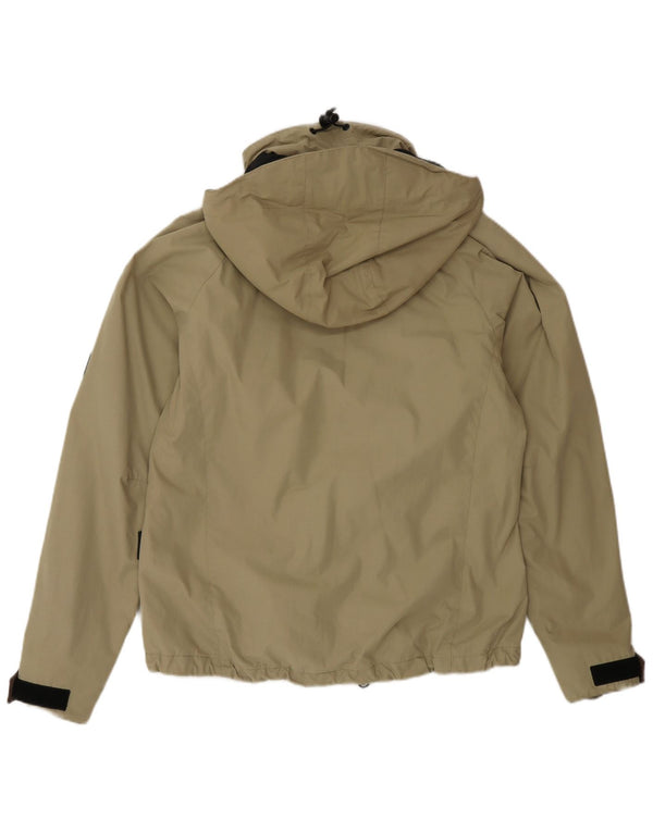 Jack Wolfskin Veste de pluie à capuche pour femme UK 12 Polyester beige moyen