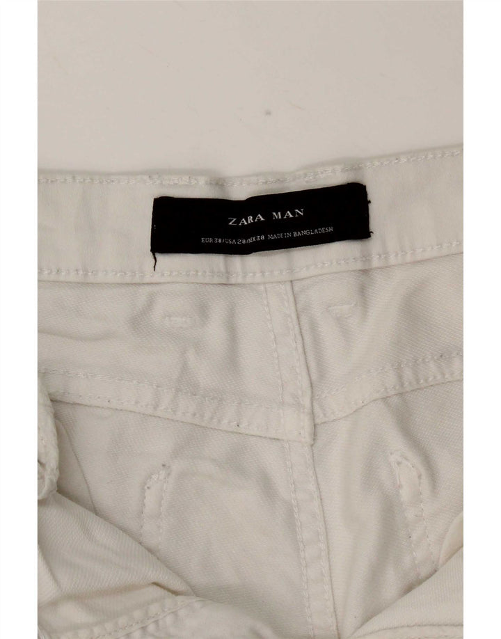 Zara Short décontracté pour homme EU 38 Small W30 Blanc