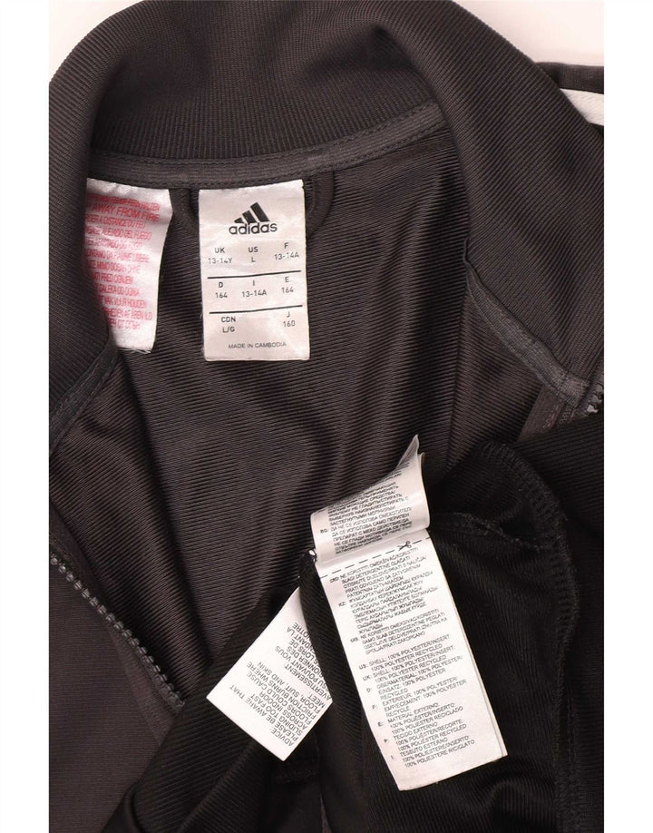 Adidas Veste de Survêtement Garçon 13-14 Ans Gris Colorblock Polyester
