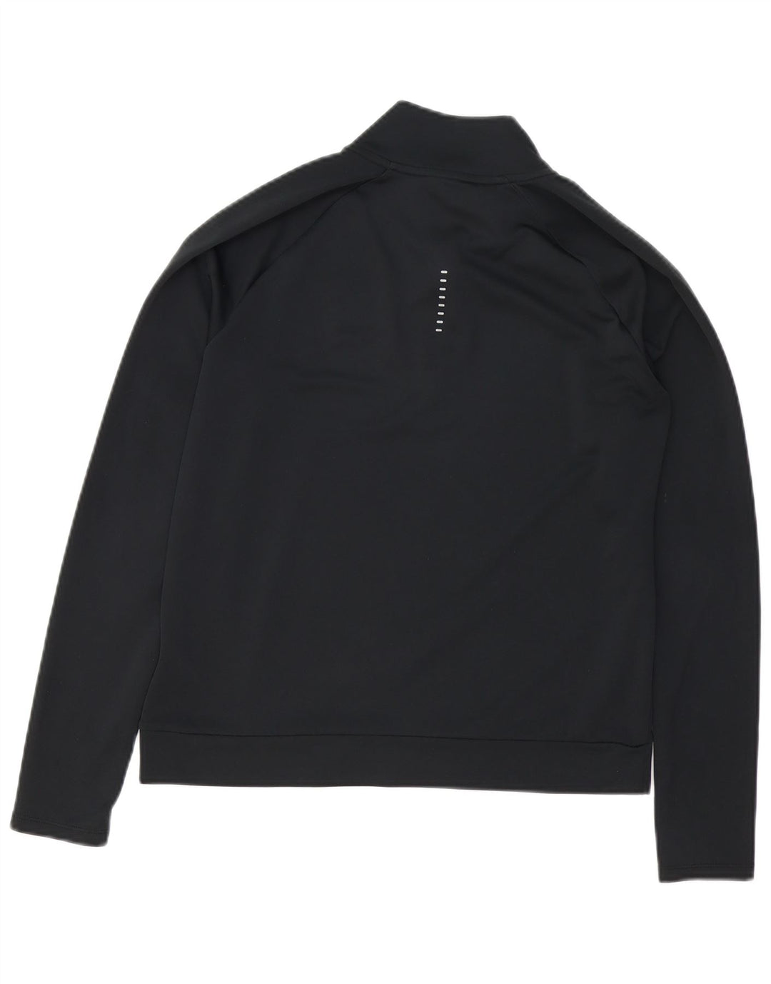 NIKE Haut de survêtement Dri Fit à col zippé pour femme UK 10 Small Noir
