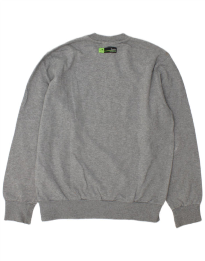 Diadora Pull Graphique Sweat-Shirt Gris Moyen Coton Homme