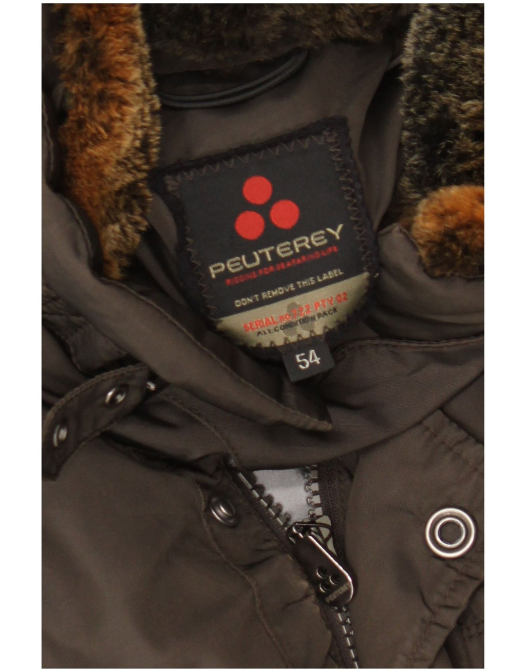 PEUTEREY Veste matelassée homme EU 54 XL Marron Polyamide
