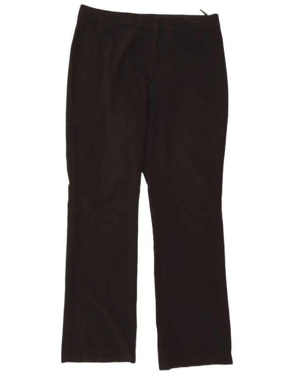 Marks & Spencer Pantalon décontracté droit pour femme UK 12 Medium W32 L30 Noir