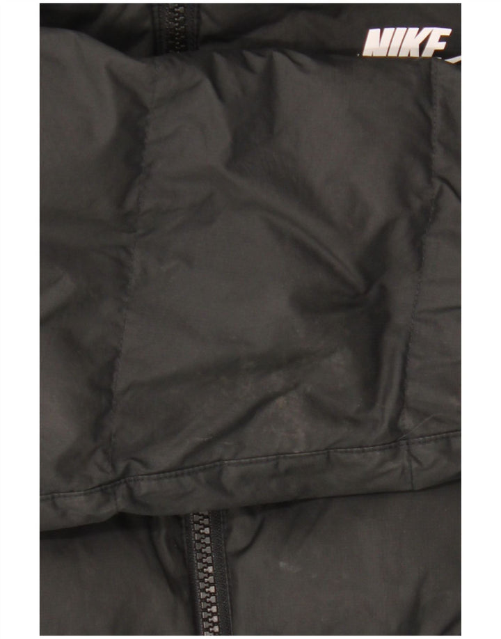 NIKE Veste matelassée à capuche pour garçon 12-13 ans Large Noir Polyester
