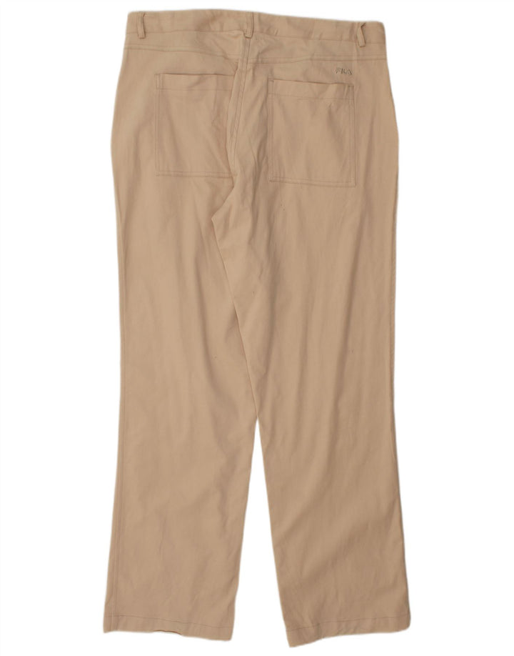 FILA Pantalon Chino Droit Homme W38 L32 Beige Coton