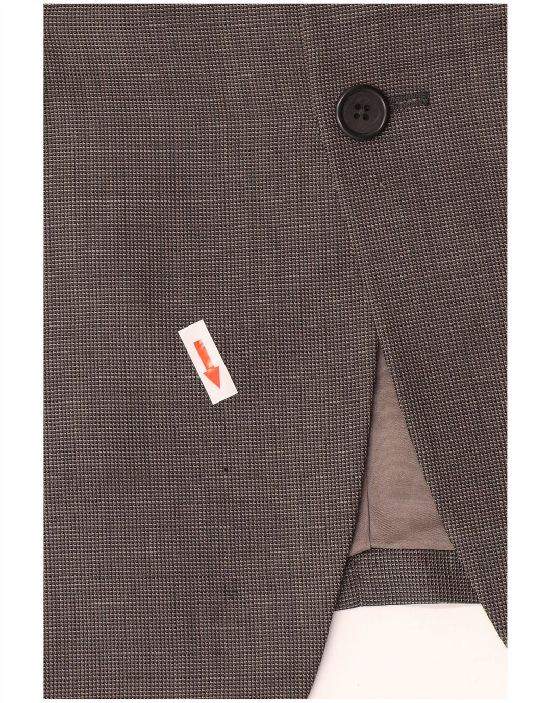 Calvin Klein Mens 3 Button Blazer Jacket UK 42 XL Grey Check Wool