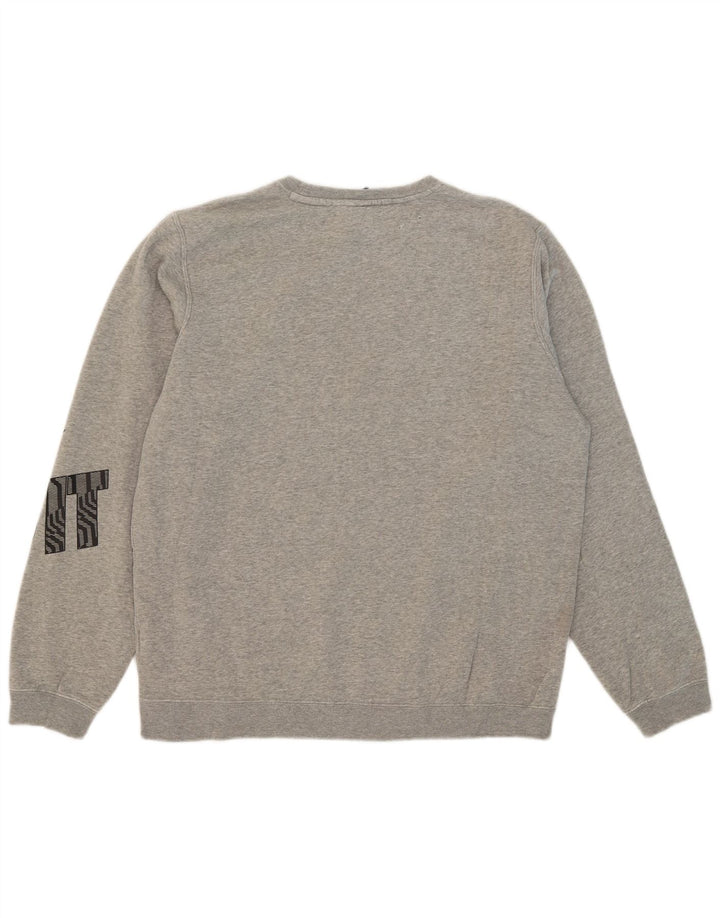 Nike Sweat-shirt graphique pour homme en coton moucheté Gris Taille L