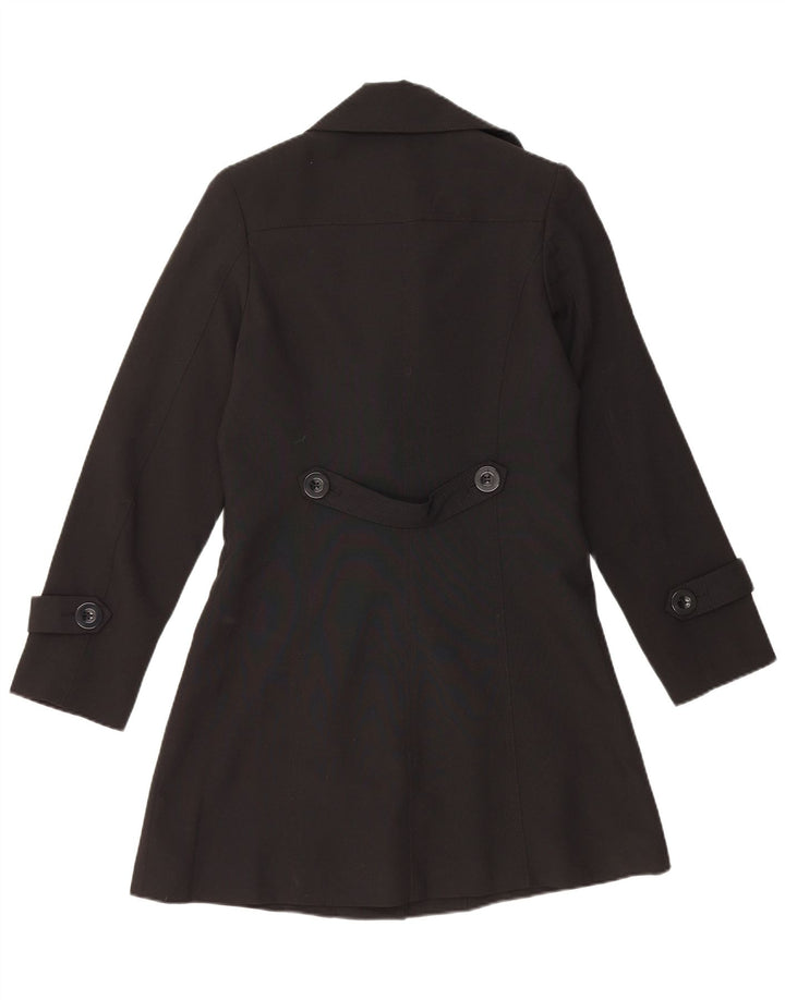 Tendance Trench-Coat Femme UK 10 Petit Noir Polyester