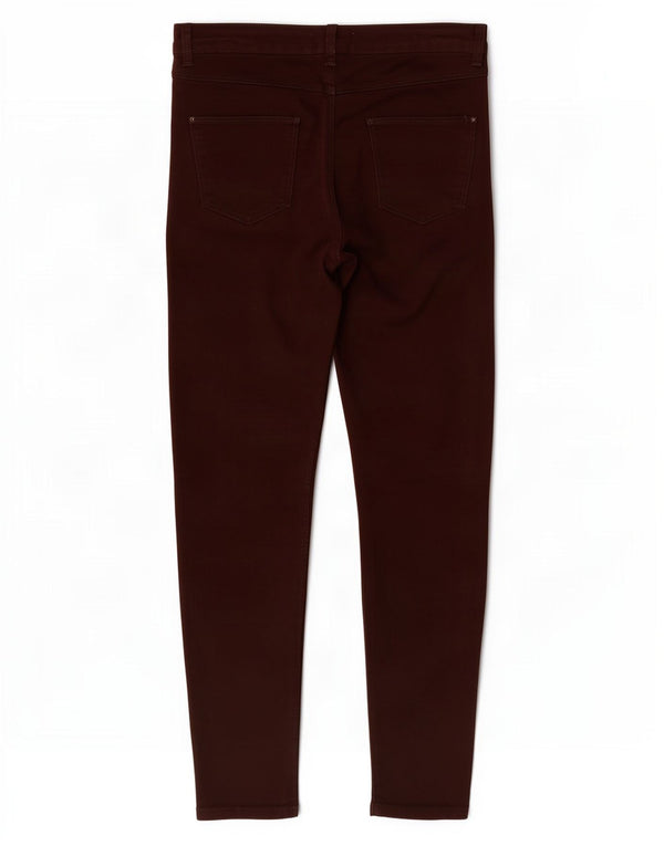 Marks & Spencer Pantalon décontracté taille haute pour femme UK 12 Medium W32 L30 Marron