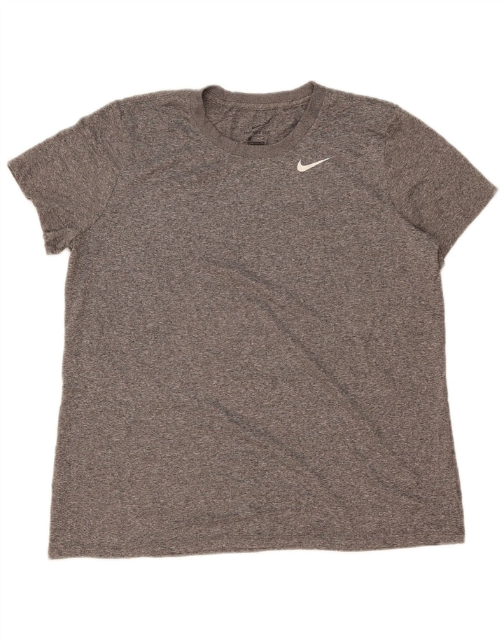 Nike Hommes Dri Fit T-Shirt Haut XL Gris Moucheté
