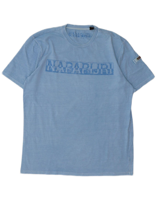Napapijri T-shirt graphique géographique pour homme 2XL Bleu