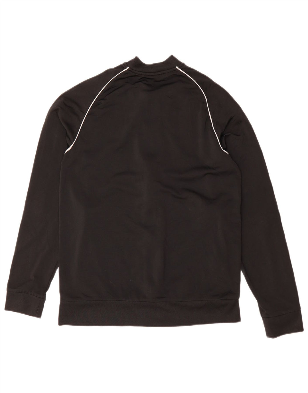 ADIDAS Boys Tracksuit Top Jacket 14-15 Years Black Polyester