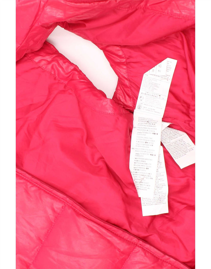 Benetton Gilet Rembourré Fille 8-9 Ans Grand Rose Polyester