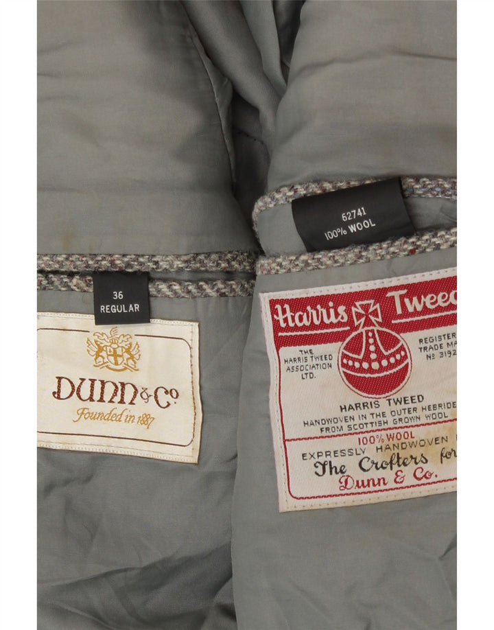 Harris Tweed Veste blazer à 2 boutons pour homme UK 36 Petit chevron gris