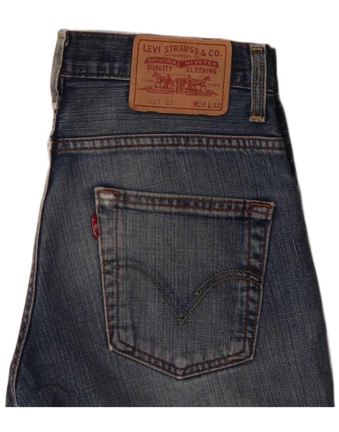 LEVI'S Short en Jean 507 Femme W28 Bleu Moyen