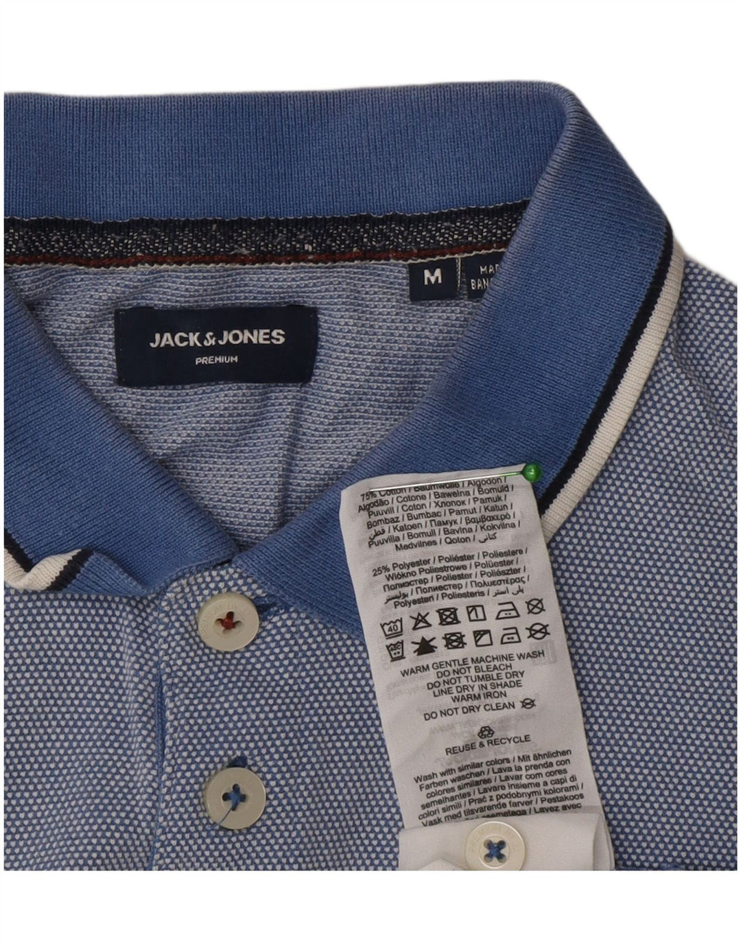 Jack & Jones Polo Homme Bleu Moyen Coton