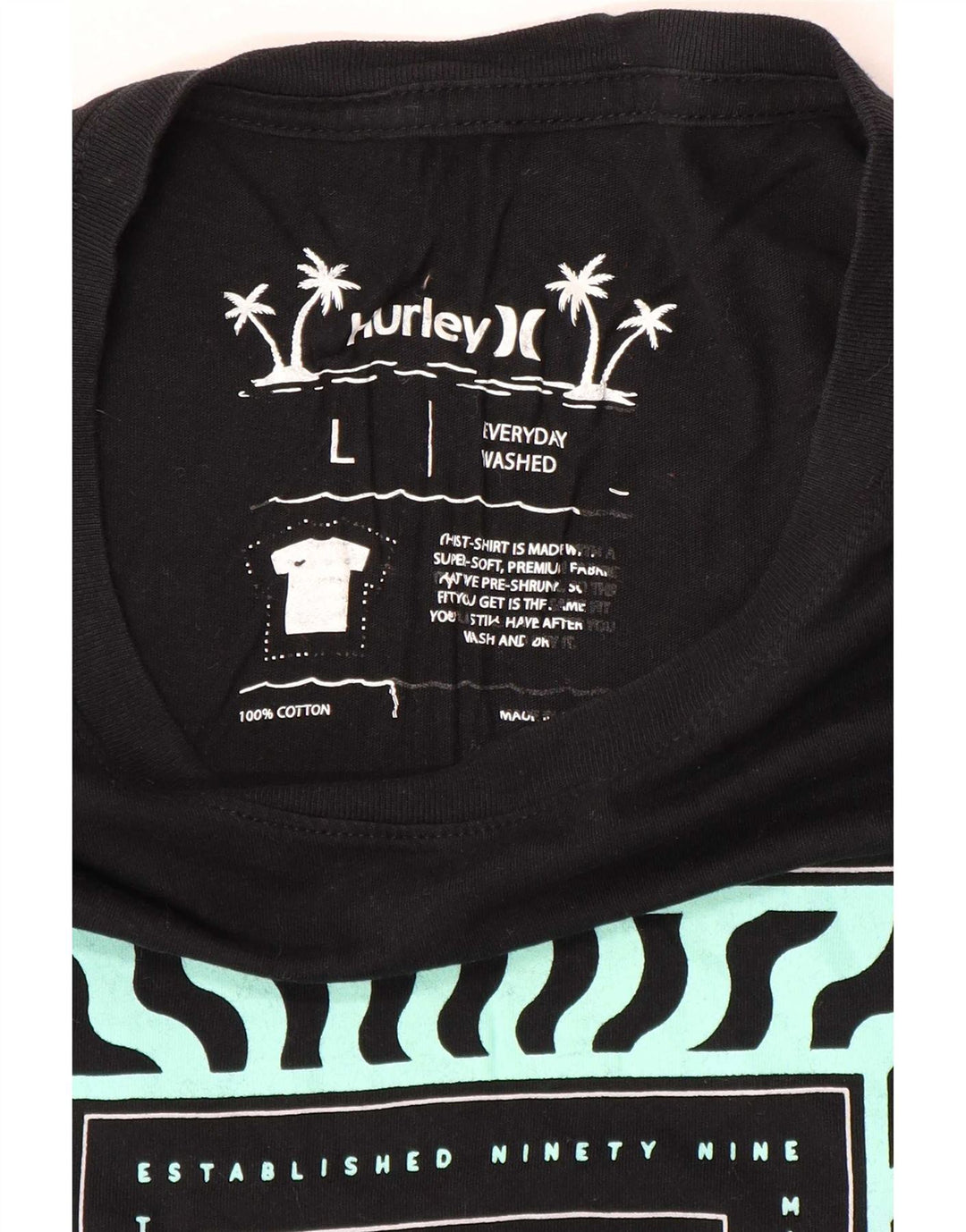 Hurley T-Shirt Graphique Homme Grand Noir