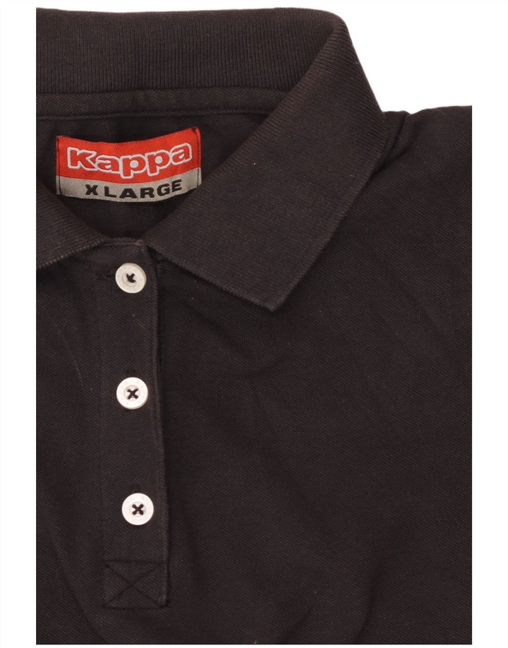 KAPPA Polo sans manches pour femme UK 18 XL Noir