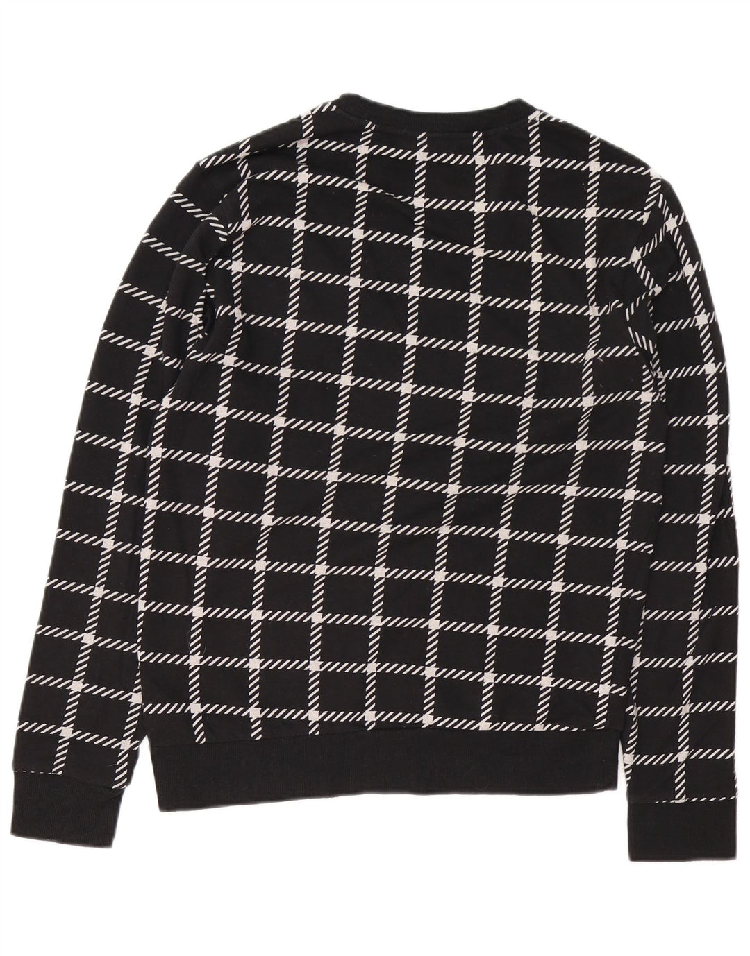 CALVIN KLEIN Sweat-shirt graphique pour homme en coton à carreaux noirs