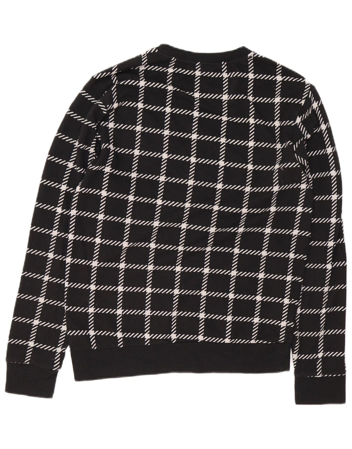 CALVIN KLEIN Sweat-shirt graphique pour homme en coton à carreaux noirs