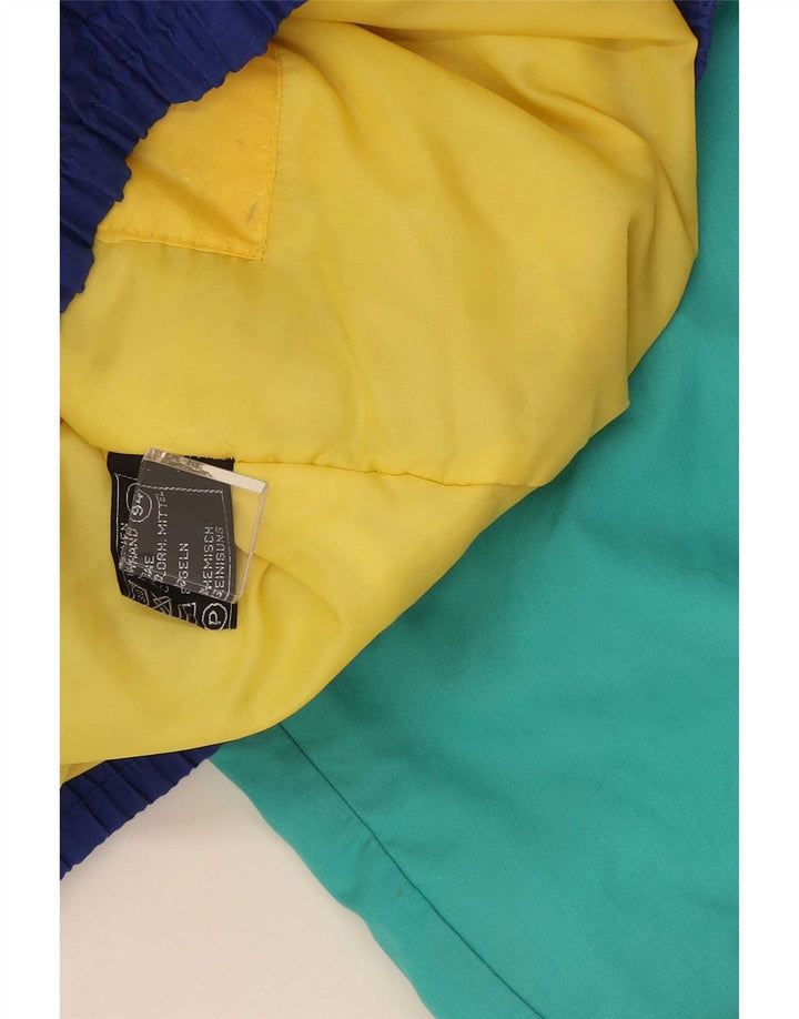 veste de ski à capuche vintage pour hommes UK 38 Medium Multicolore Colourblock