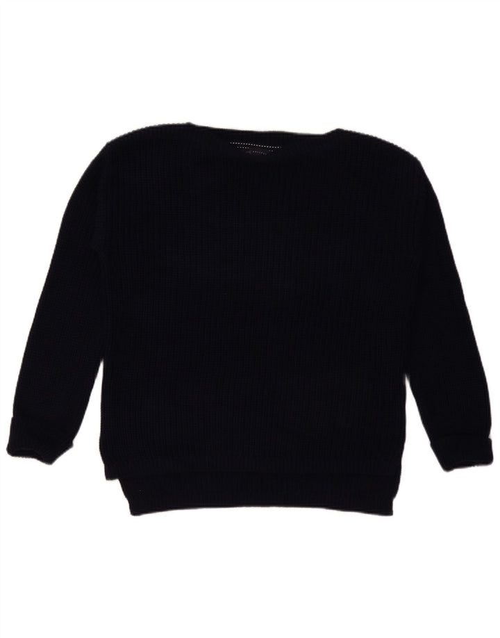 Marks & Spencer Pull à col rond pour femme UK 14 Bleu marine moyen