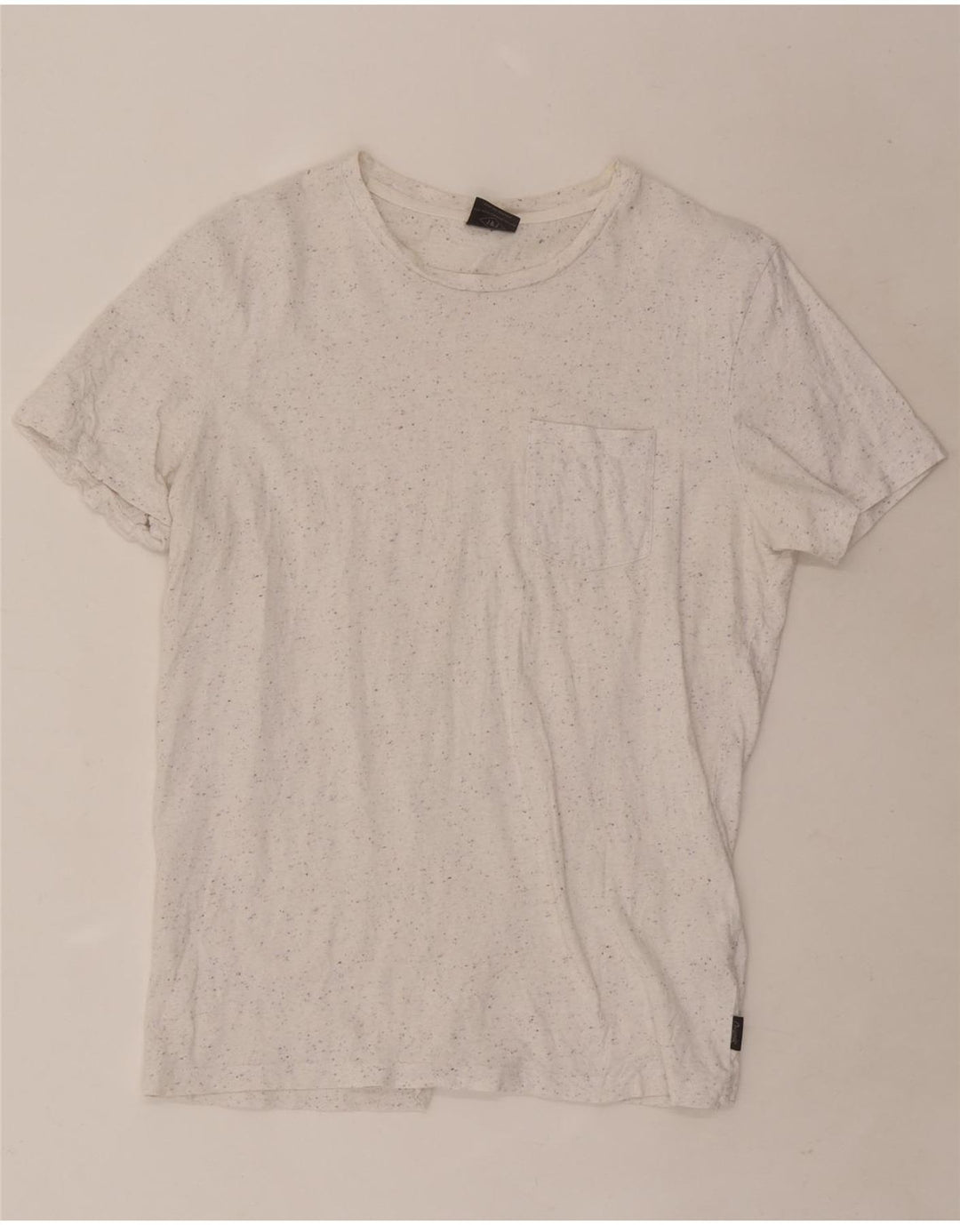 Jack & Jones T-Shirt Homme Blanc Moucheté Coton