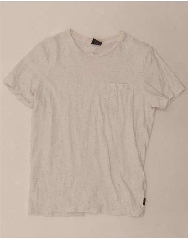 Jack & Jones T-Shirt Homme Blanc Moucheté Coton