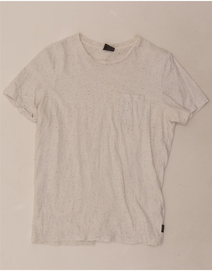 Jack & Jones T-Shirt Homme Blanc Moucheté Coton