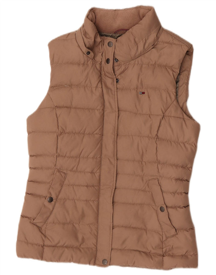 Tommy Hilfiger Gilet rembourré pour femme UK 12 Polyester beige moyen