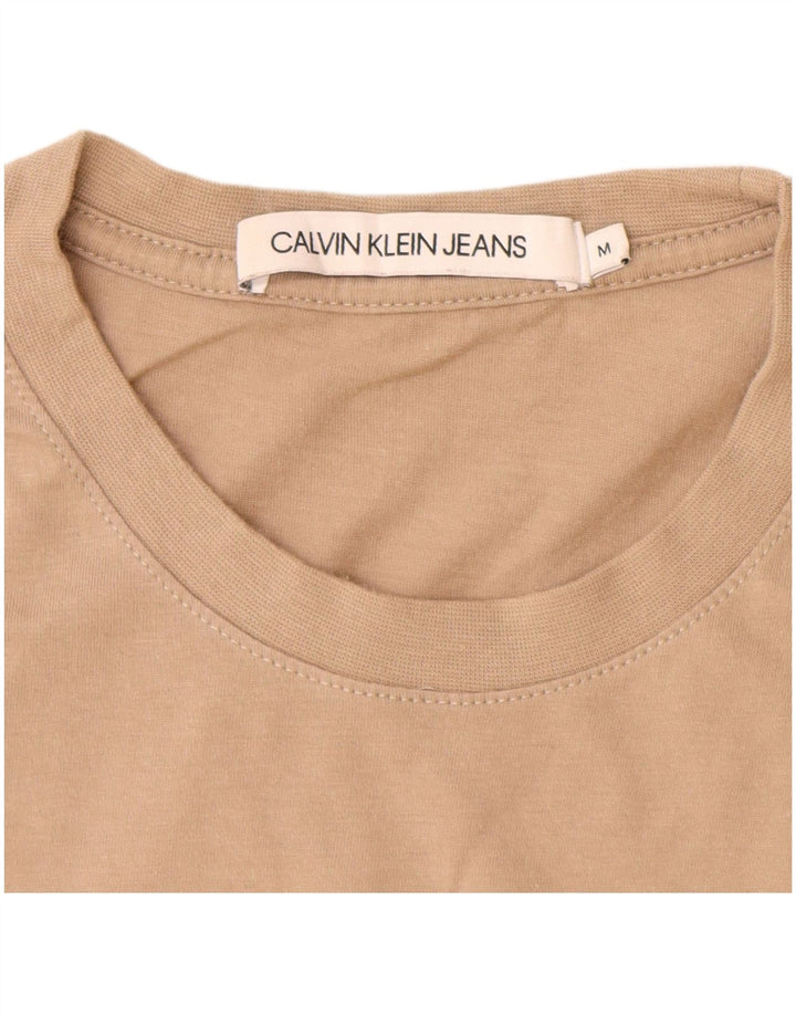 CALVIN KLEIN JEANS T-Shirt Graphique Homme Marron Moyen Coton