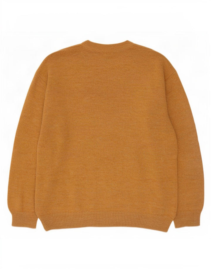 vintage Mens Crew Neck Jumper Pull XL Beige