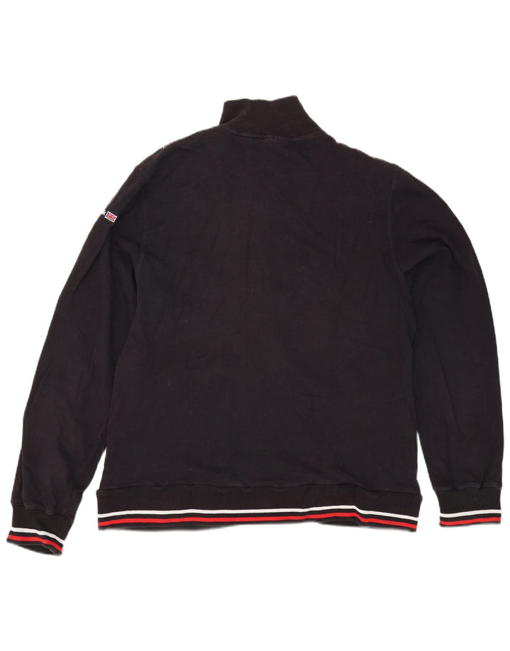 Reebok Veste de Survêtement Homme XL Bleu Marine Rayé Coton